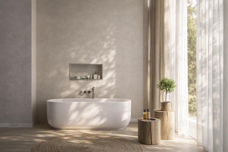 profili per bagno greige