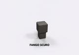 Square aluminium end cap stone-effect sand finish