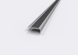 Aluminium stair nosing profile with rubber insert. 2.5 m Bar