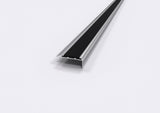 Aluminium stair nosing profile with rubber insert. 2.5 m Bar