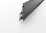 Rodapié lineal de aluminio para LED. Barra de 2,5 m
