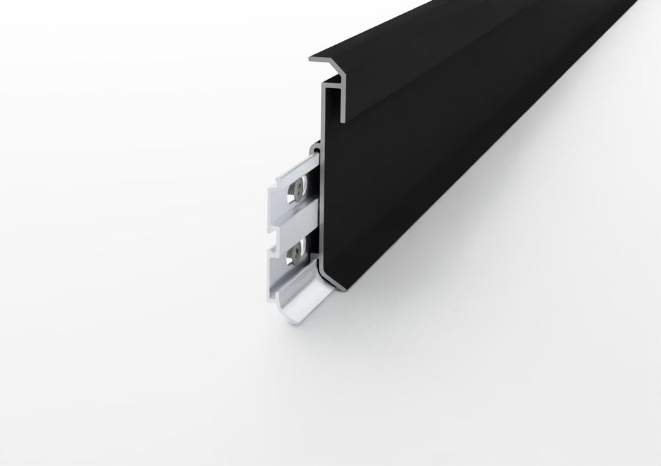 Rodapié lineal de aluminio para LED. Barra de 2,5 m