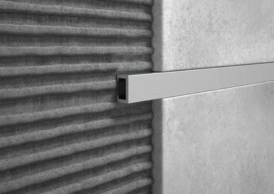 Trim strip aluminium gloss brushed profile. Bar 2 m