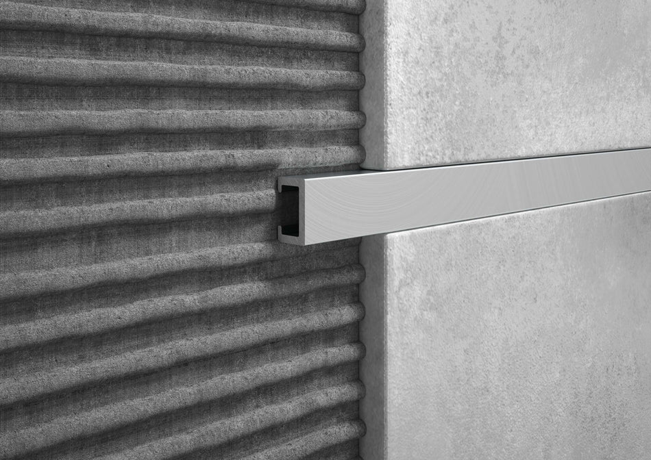 Trim strip aluminium gloss brushed profile. Bar 2 m