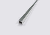 Gloss brushed aluminium trim strip. 2 m Bar