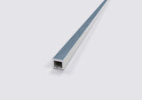 Gloss brushed aluminium trim strip. 2 m Bar