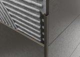 Square aluminium stone-effect sand profile. Bar 2.5 m