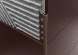 Square aluminium stone-effect sand profile. Bar 2.5 m