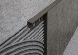 Terminal aluminium profile with sand stone-effect finish. 2.5 m Bar