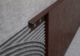 Terminal aluminium profile with sand stone-effect finish. 2.5 m Bar