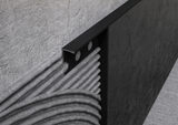 Terminal aluminium profile with sand stone-effect finish. 2.5 m Bar