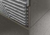 Terminal aluminium stone-effect sand profile for wall coverings. Bar 2.5 m