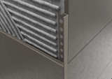Terminal aluminium stone-effect sand profile for wall coverings. Bar 2.5 m