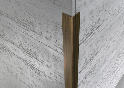 Corner guard brass brushed antique gold profile. Bar 2.5 m