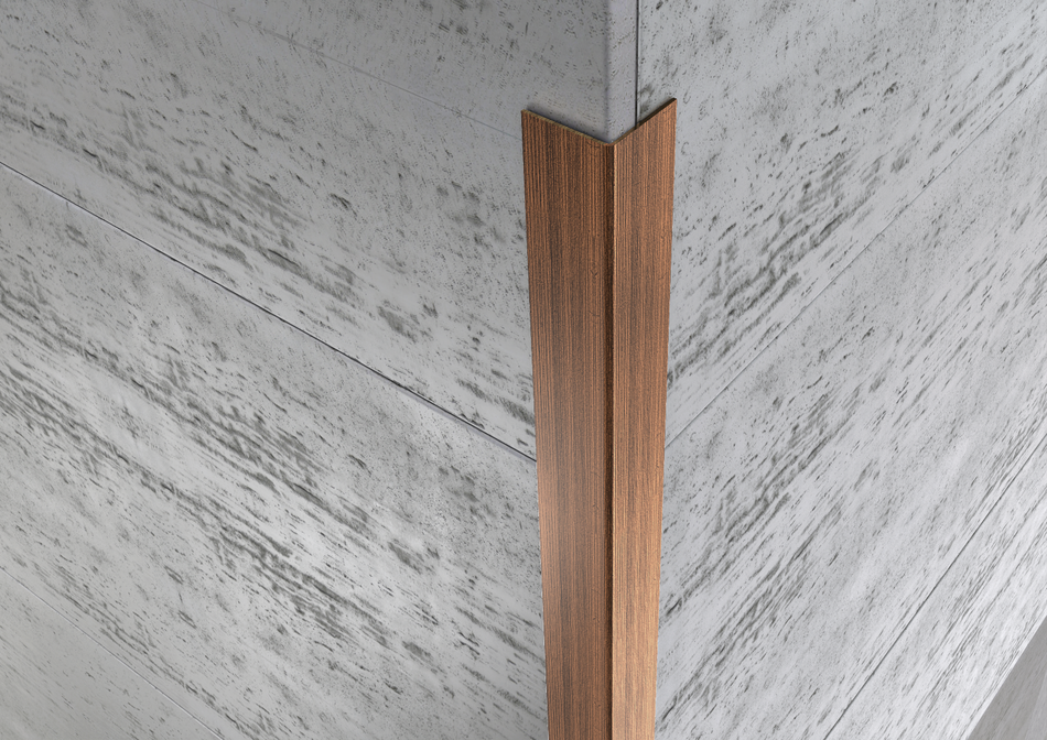 Corner guard brushed antique copper brass profile. Bar 2.5 m