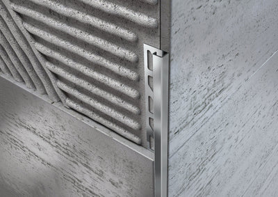 Profilo quadro in acciaio inox AISI 316 per piastrelle. Barra 2.7 m