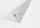 Perfil angular slim de acero inox AISI 304 para revestimientos. Barra de 2,7 m