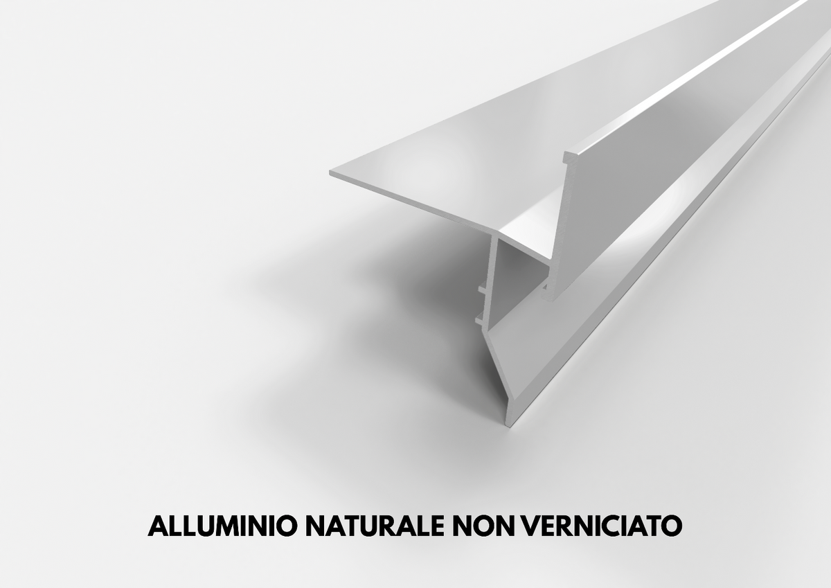 Profilo gocciolatoio "FLUX" in ALLUMINIO per balconi e terrazze. Lunghezza 2.7 m