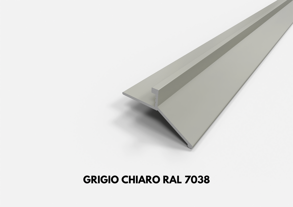 Perfil goterón LINEA de aluminio para balcones y terrazas. Barra de 2,7 m