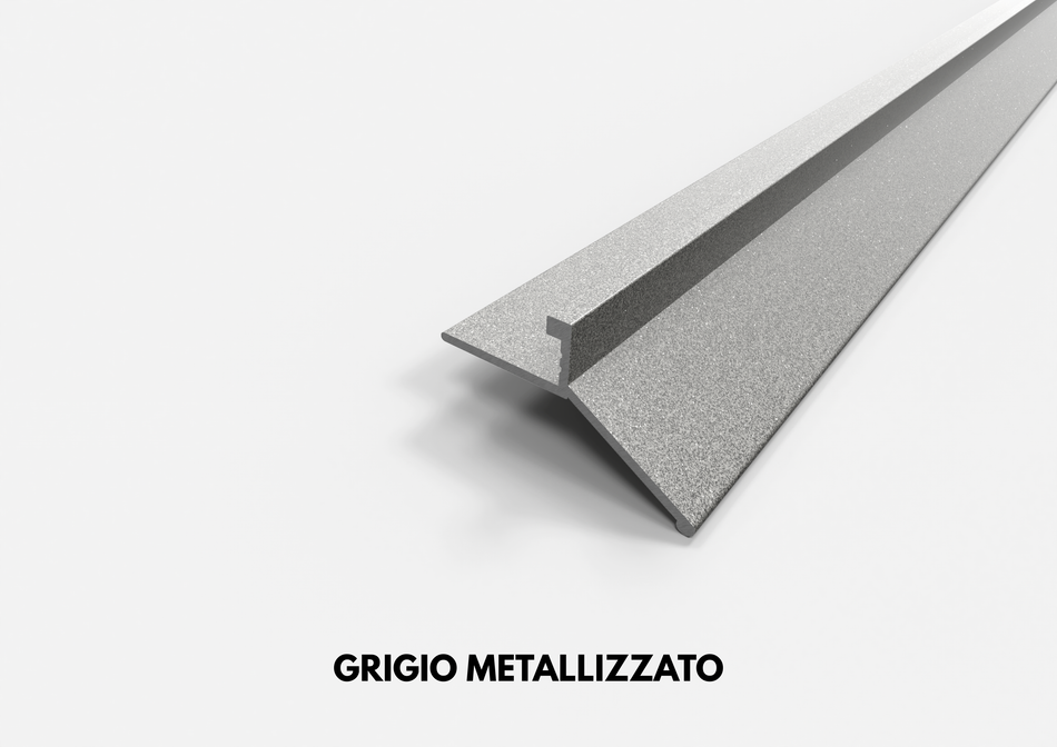 Perfil goterón LINEA de aluminio para balcones y terrazas. Barra de 2,7 m