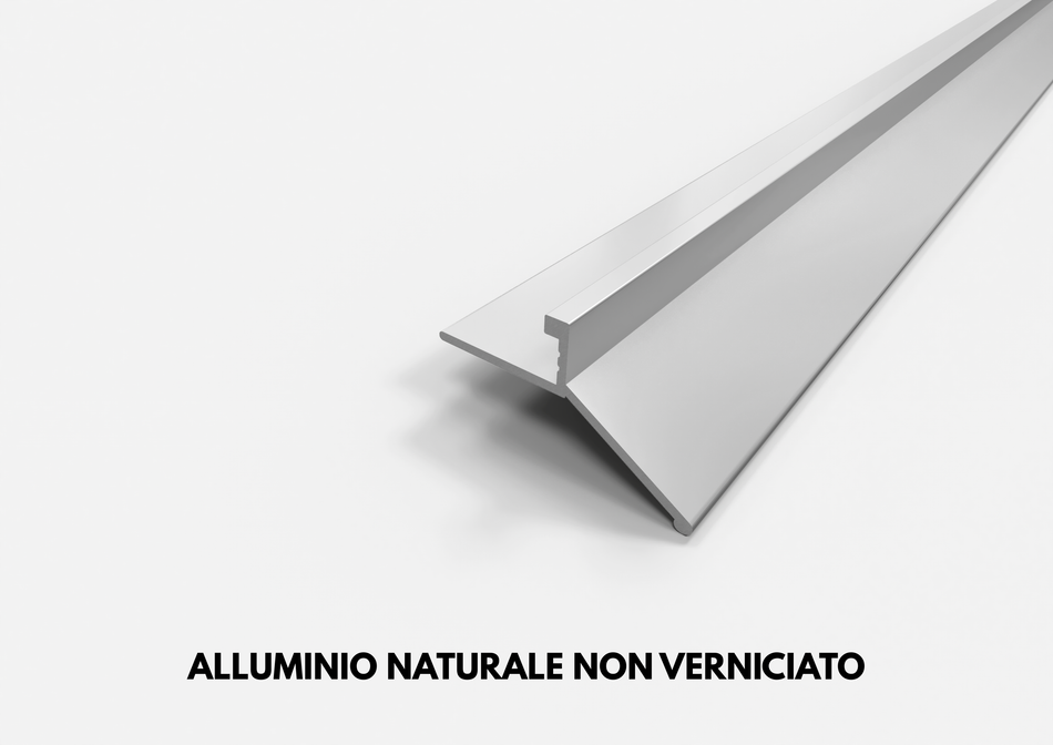 Profilo gocciolatoio "LINEA" in ALLUMINIO per balconi e terrazze. Lunghezza 2.7 m