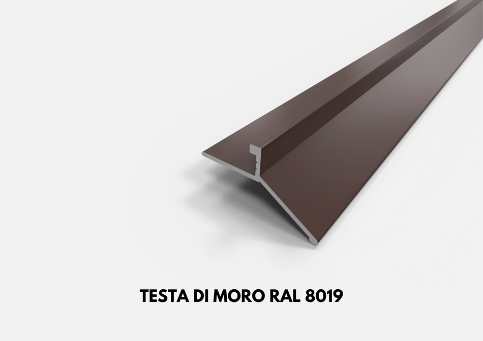 Perfil goterón LINEA de aluminio para balcones y terrazas. Barra de 2,7 m