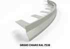 Perfil goterón ONDA curvable de aluminio para balcones y terrazas. Barra de 2,7 m