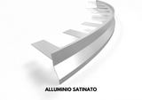 Curvable ONDA aluminium drip profile for balconies and terraces. Bar 2.7 m