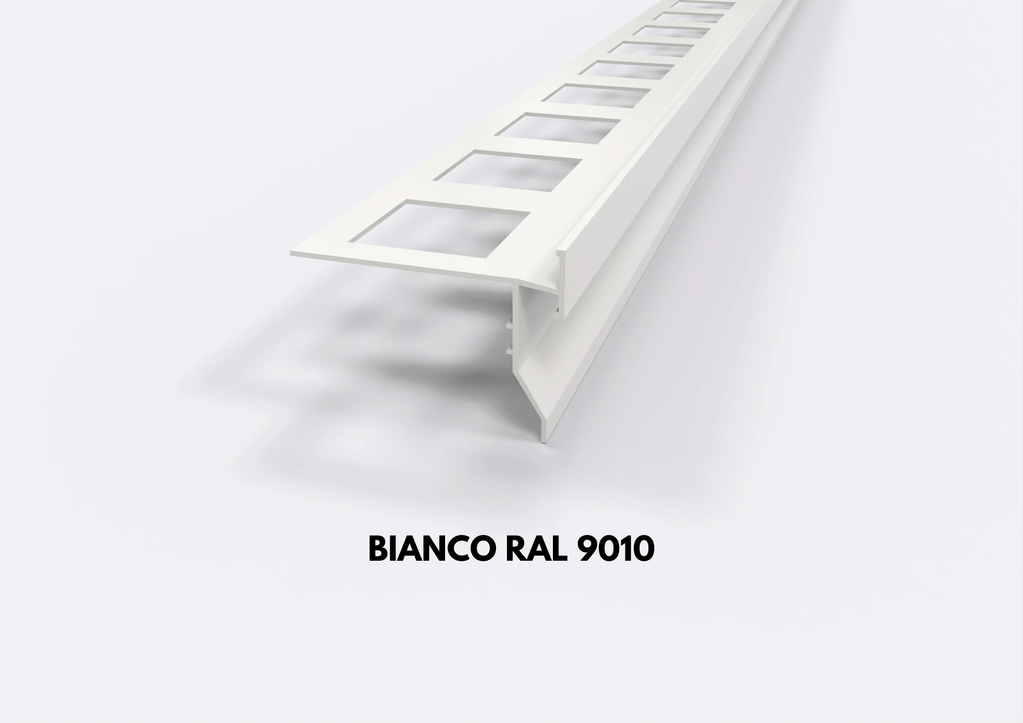 Profilo gocciolatoio "TOP" in PVC per balconi e terrazze. Lunghezza 2.6 m