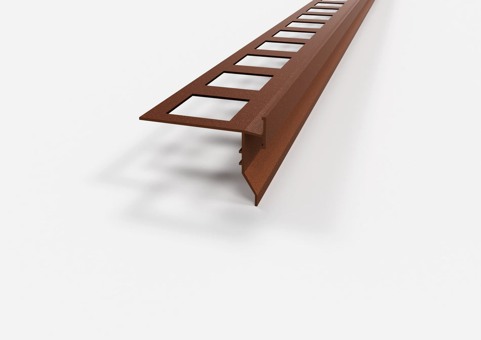 Profilo gocciolatoio TOP in alluminio per balconi e terrazze. Lunghezza 2.7 m