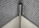 Concave cove aluminium profile for wall coverings. Bar 2.6 m