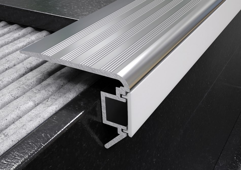 Stair nosing aluminium profile for LED. Bar 2.5 m