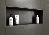 Terminal aluminium stone-effect sand finish profile for niches. Bar 2.5 m