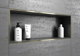 Square antique brushed brass profile for niches. Bar 2.5 m