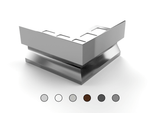 FLUX aluminium drip profile for balconies and terraces. Bar 2.7 m