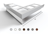 Profilo gocciolatoio TOP in alluminio per balconi e terrazze. Lunghezza 2.7 m