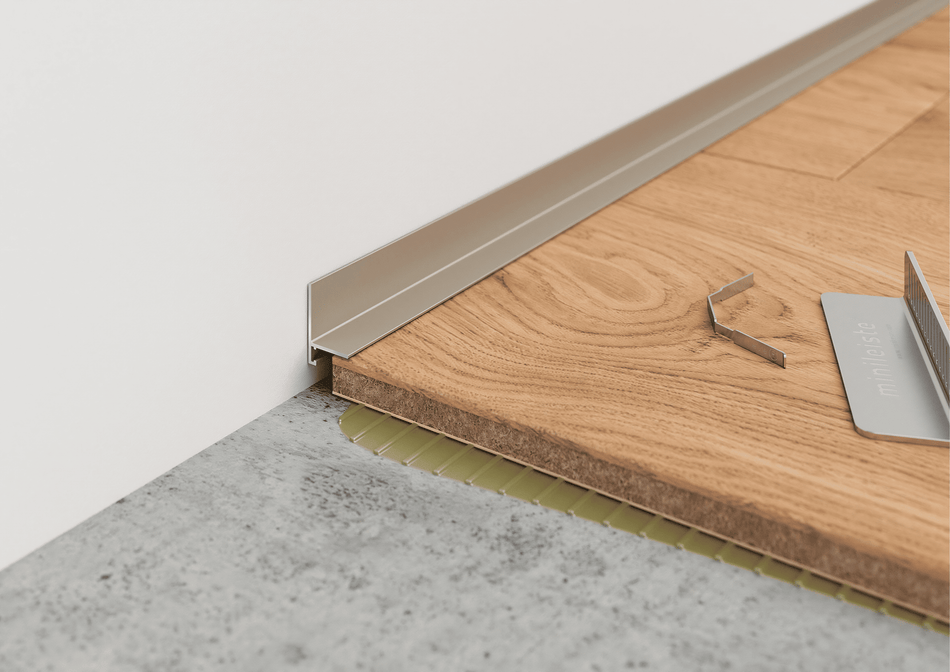 Plinthe minimaliste en aluminium pour sols SPC – barre de 2 m