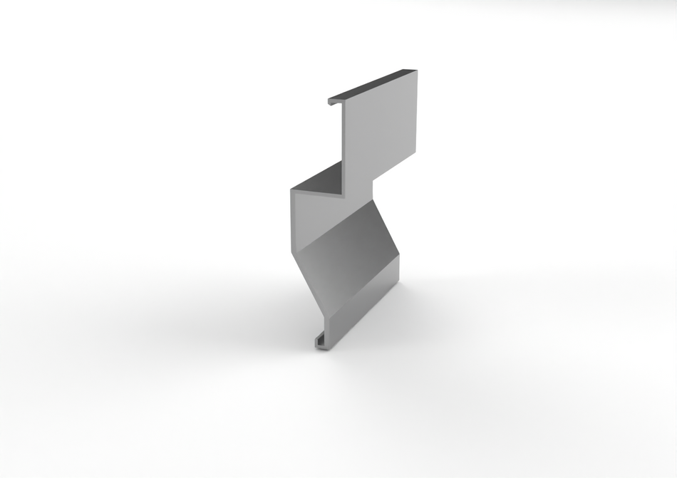 FLAT aluminium drip edge profile for balconies and terraces. 2.7 m Bar