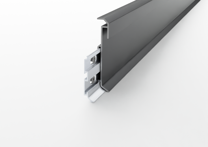 Battiscopa lineare led grigio pietra