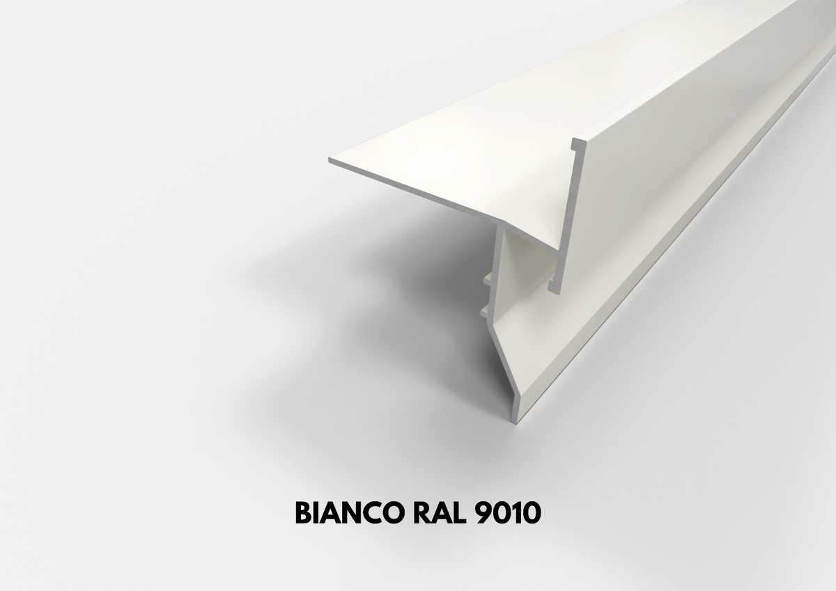 profilo gocciolatoio flux bianco in alluminio