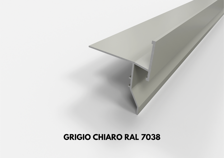 profilo gocciolatoio flux grigio chiaro in alluminio