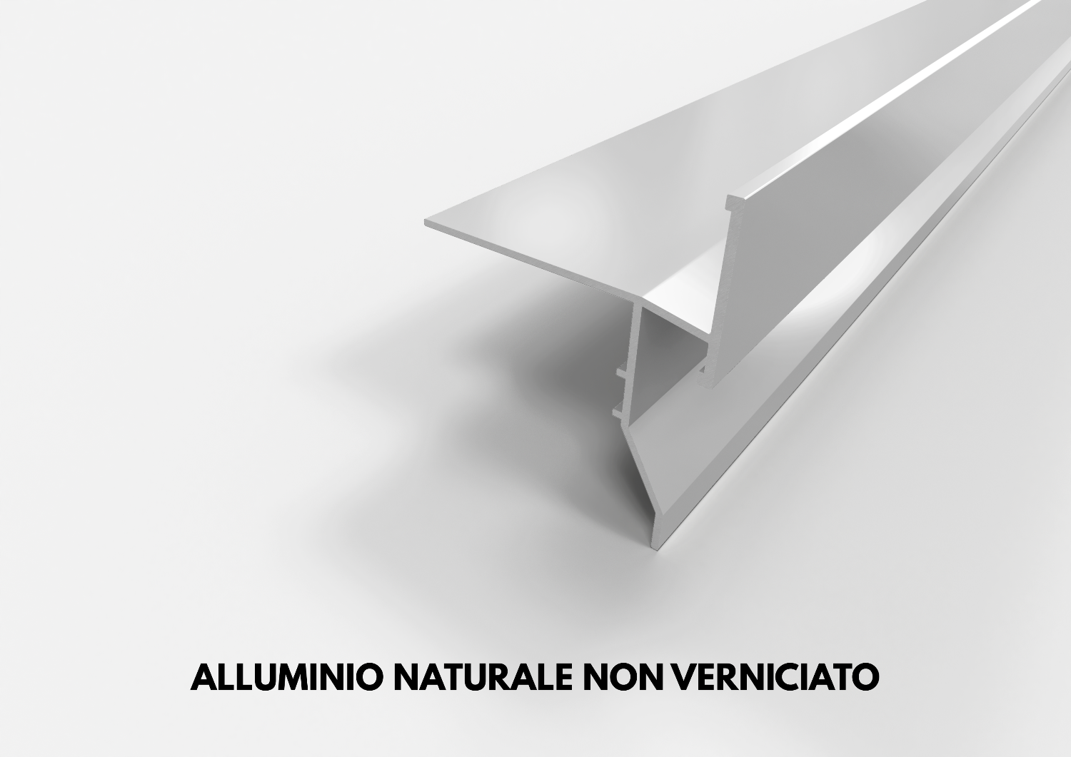 profilo gocciolatoio flux alluminio naturale