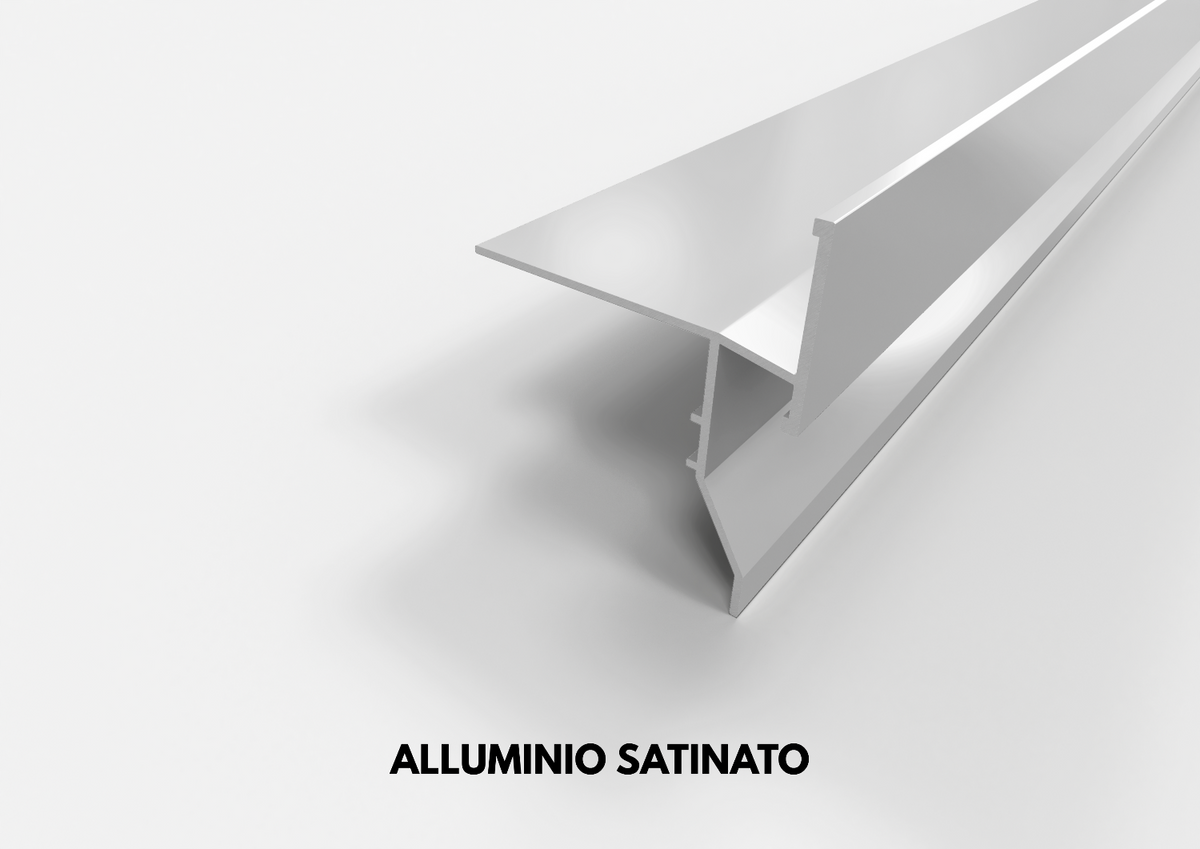 profilo gocciolatoio flux alluminio satinato