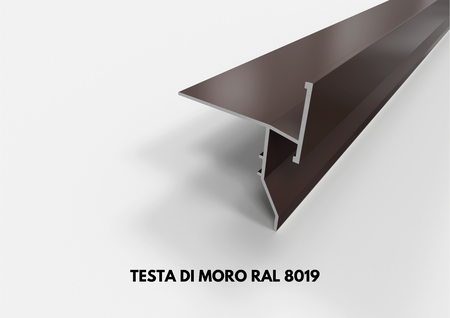 profilo gocciolatoio flux testa di moro in alluminio