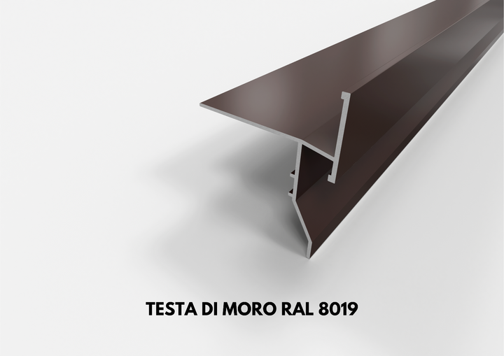 profilo gocciolatoio flux testa di moro in alluminio