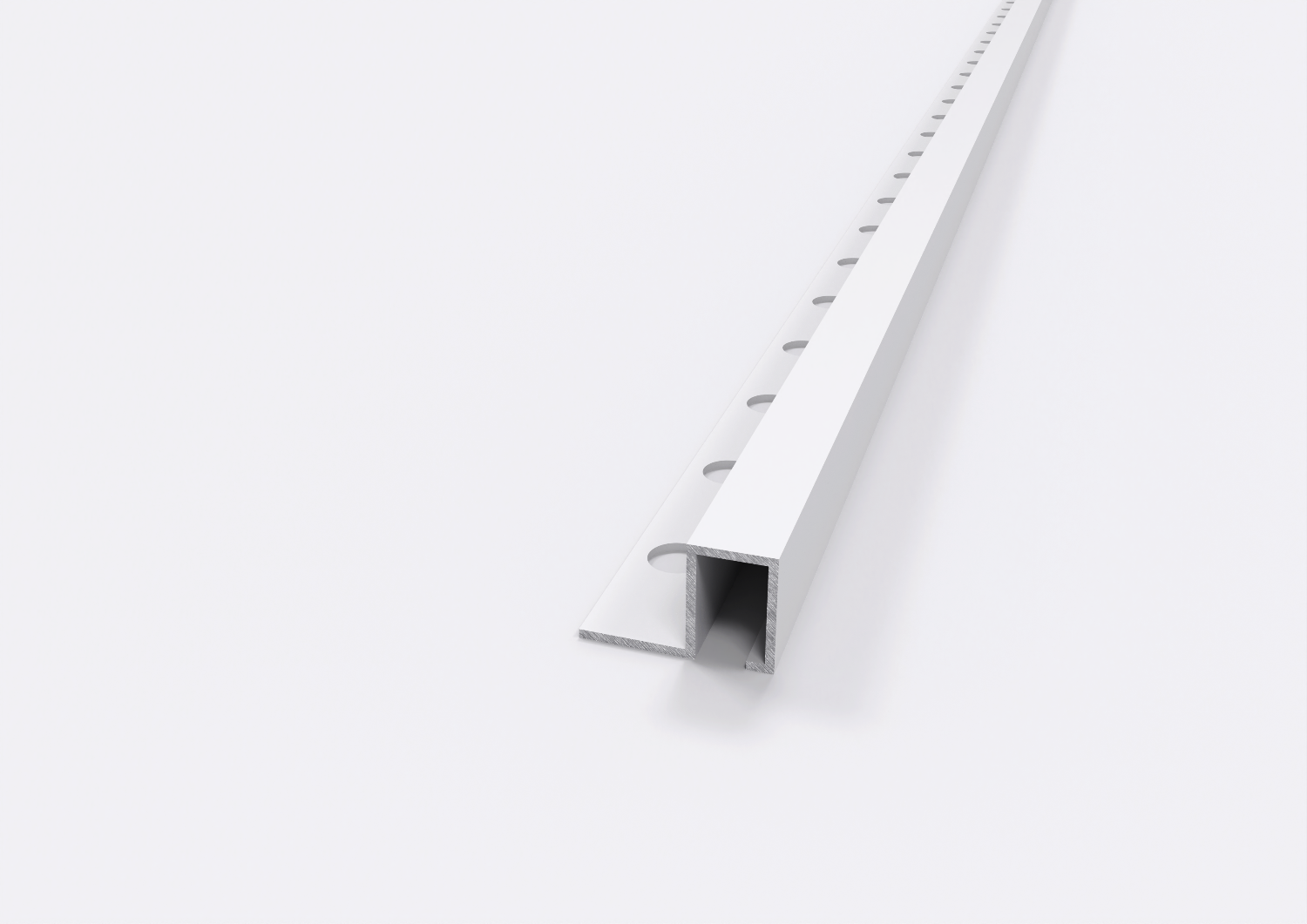 profilo in alluminio bianco lucido quadro