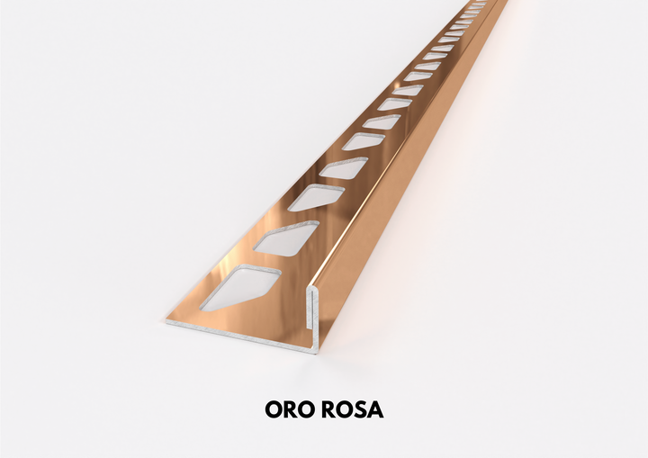 profilo acciaio inox aisi oro rosa terminale e delimitazione