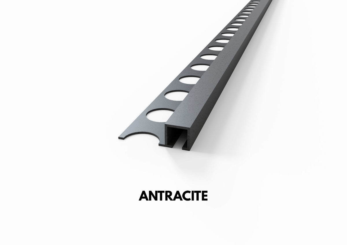 profilo alluminio sabbia effetto pietra antracite quadro
