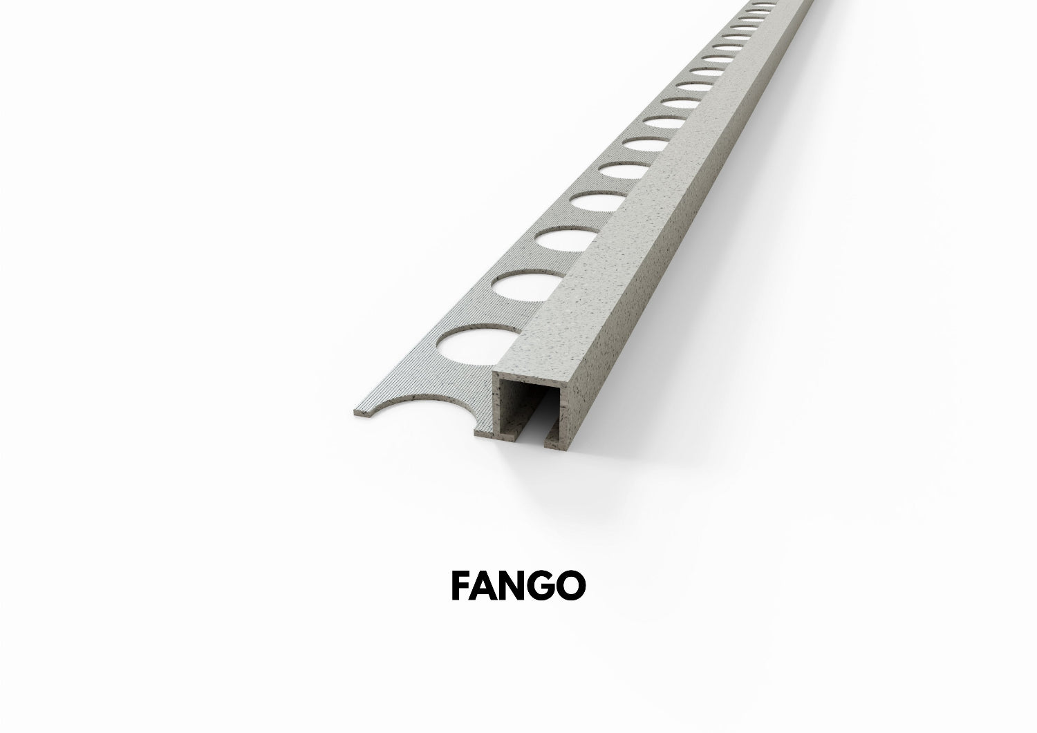 profilo alluminio sabbia effetto pietra fango quadro