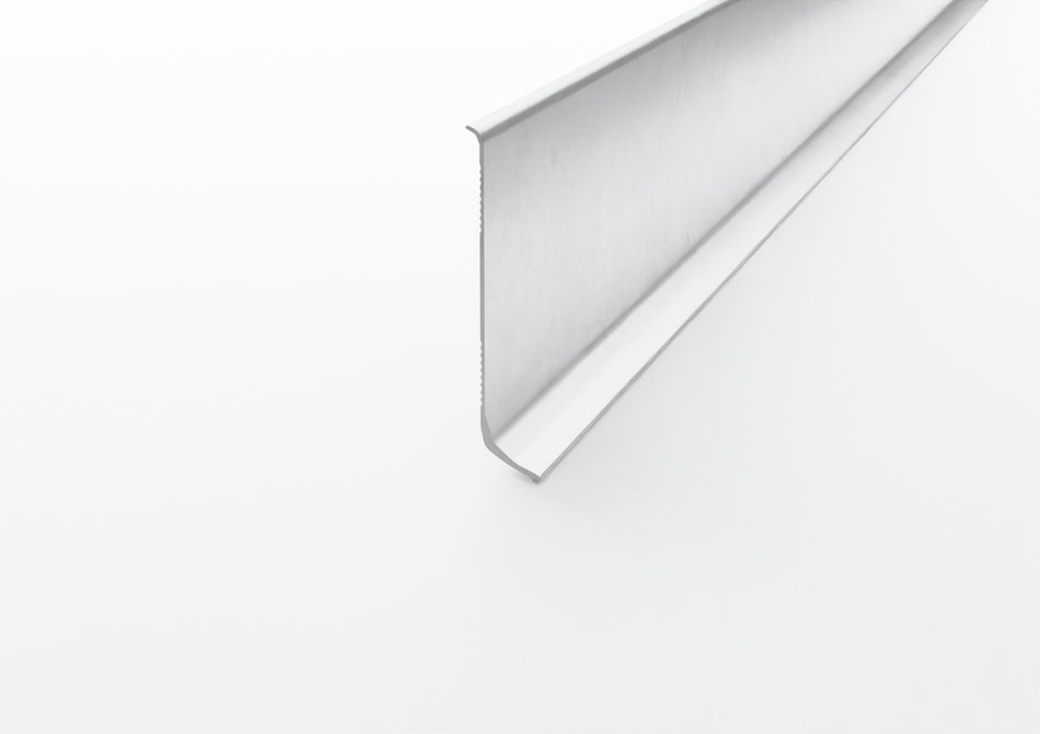 battiscopa sguscia concava in alluminio astral grey